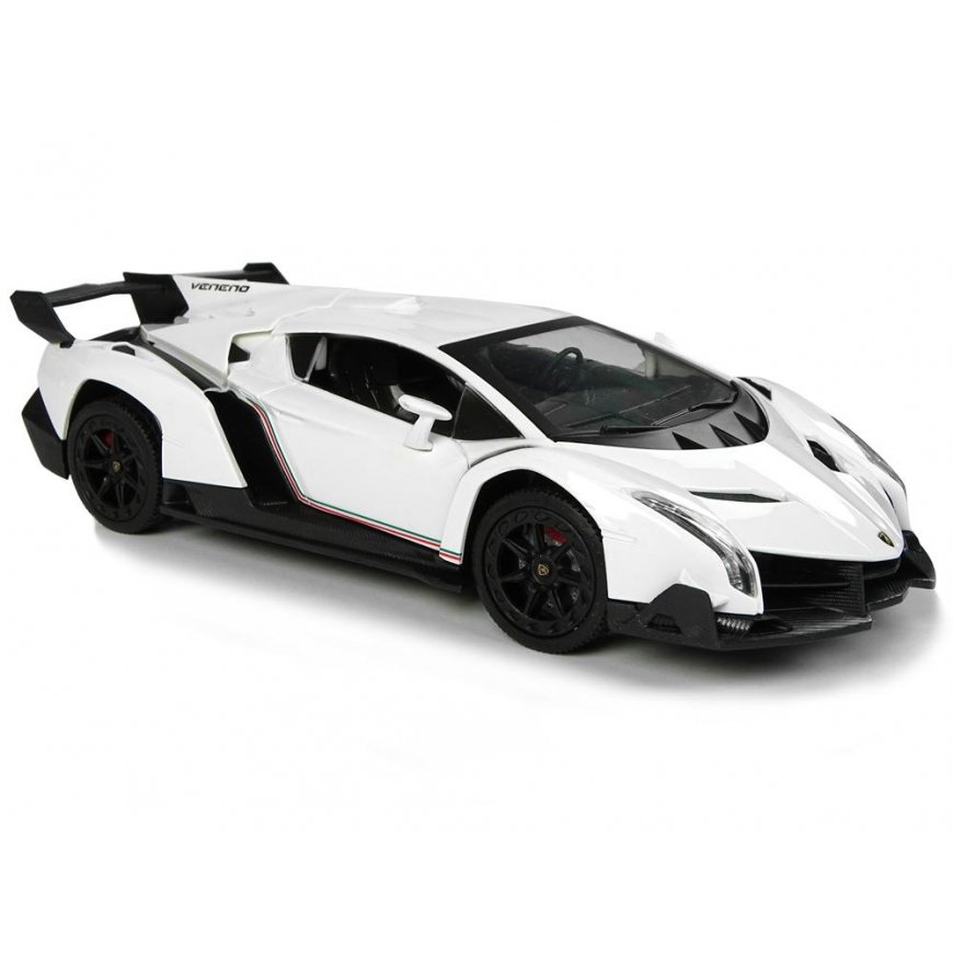 Lean Toys Radio Controlled Lamborghini Veneno 1:24 White with Remote Control – 4