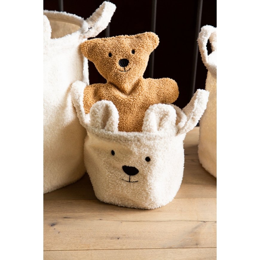 Childhome Teddy veļas grozs Ovāls Poliesters Balts – 5