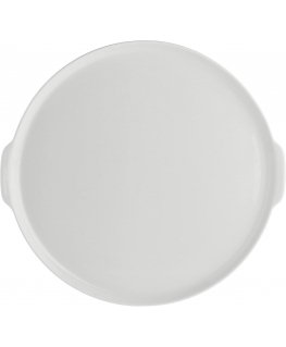 Arezzo Cake Plate with Handles - White, 32.5 cm