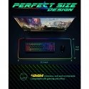 Riff RGB-01 guminis audinys žaidimų pelės kilimėlis su USB RGB spalvotu LED rėmeliu (80x30cm) juodas Riff RGB-01 guminis audinys žaidimų pelės kilimėlis su USB RGB spalvotu LED rėmeliu (80x30cm) juodas