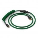 Glorious GMMK Coiled Cable Forest Green, spirālveida kabelis, USB-C/USB-A — tumši zaļš/melns Glorious GMMK Coiled Cable Forest Green, spirālveida kabelis, USB-C/USB-A — tumši zaļš/melns