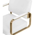Physa OTLEY cosmetic hairdressing chair with footrest - white and gold