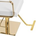 Physa OTLEY cosmetic hairdressing chair with footrest - white and gold