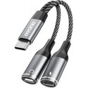 Dudao L13C+ 2in1 USB-C Adapter - Gray Dudao L13C+ 2in1 USB-C Adapter - Gray