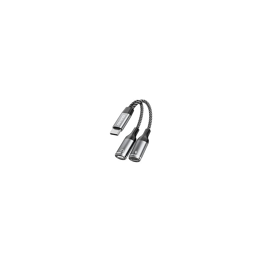 Dudao L13C+ 2in1 USB-C Adapter - Gray – 2
