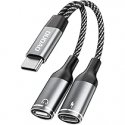 Dudao L13C+ 2in1 USB-C Adapter - Gray Dudao L13C+ 2in1 USB-C Adapter - Gray