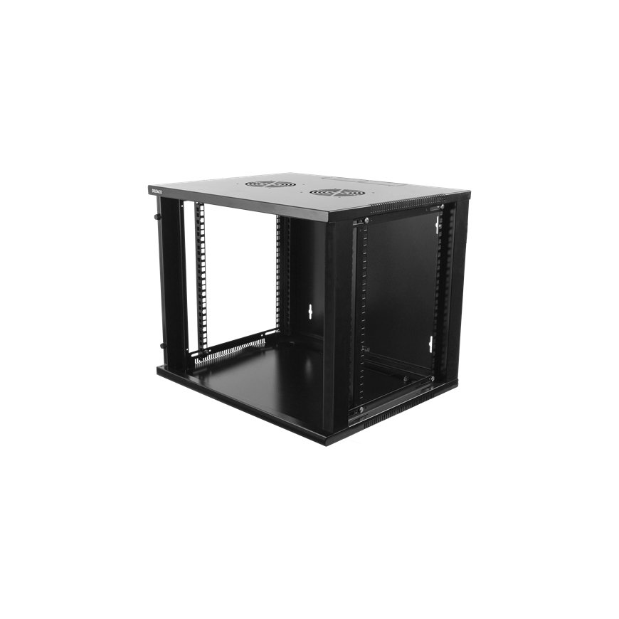Deltaco 19-5409B lentyna 9U Atskiras stovas Juoda – 2
