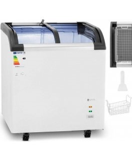 Šaldiklis Royal Catering Stiklinė šaldymo dėžė ledams ir šaldytiems produktams 180 l