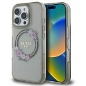 Apple iPhone 16 Pro Max Guess IML Flowers Wreath MagSafe (GUHMP16XHFWFCK) phone case black color Apple iPhone 16 Pro Max Guess IML Flowers Wreath MagSafe (GUHMP16XHFWFCK) phone case black color