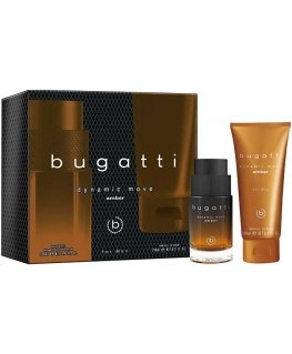 BUGATTI Dovanų rinkinys Dynamic Move Amber (woda toaletowa 100 ml + żel pod prysznic 200 ml)
