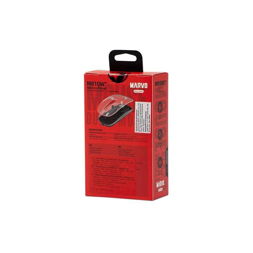 Wireless mouse, Marvo PRISM B10 Black, black, optical, 1600DPI – 4