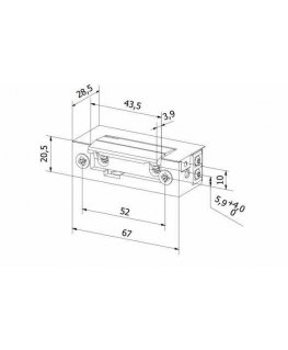 Elektrozaczep BIRA symmetrical ES1-001 12V AC/DC podstawowy
