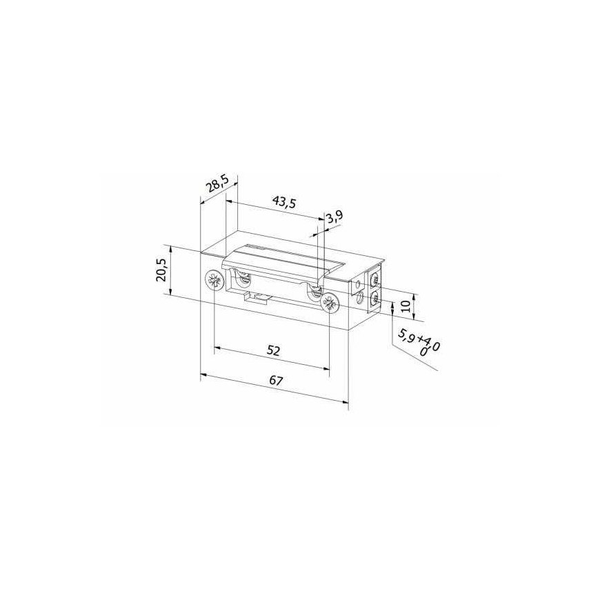Elektrozaczep BIRA symmetrical ES1-001 12V AC/DC podstawowy