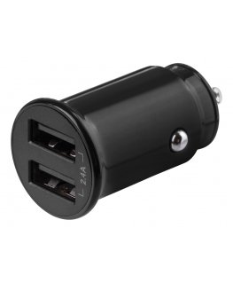 Deltaco USB-CAR124 зарядное устройство для мобильных устройств Универсальная Черный Прикуриватель Авто