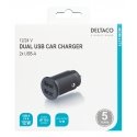 Deltaco USB-CAR124 mobiililaitteen laturi Universaali musta Tupakansytytin Auto Deltaco USB-CAR124 mobiililaitteen laturi Universaali musta Tupakansytytin Auto