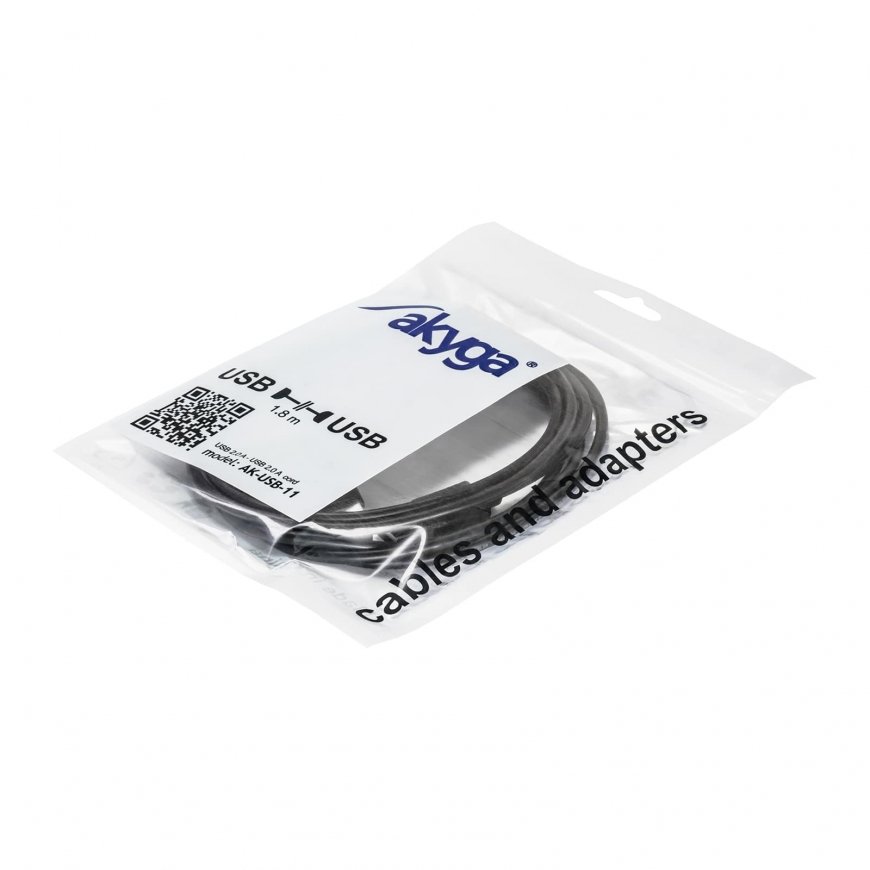 Akyga AK-USB-11 USB-kaabel USB 2.0 1,8 m USB A 2 x USB A Must – 3