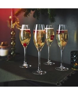 Set of 4 champagne glasses Grand Chais 240 ml LUMINARC