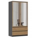 Topeshop SZAFA MALWA AN/AR L guļamistabas skapis 5 plaukti 2 durvis Drēbju skapis Topeshop SZAFA MALWA AN/AR L guļamistabas skapis 5 plaukti 2 durvis Drēbju skapis