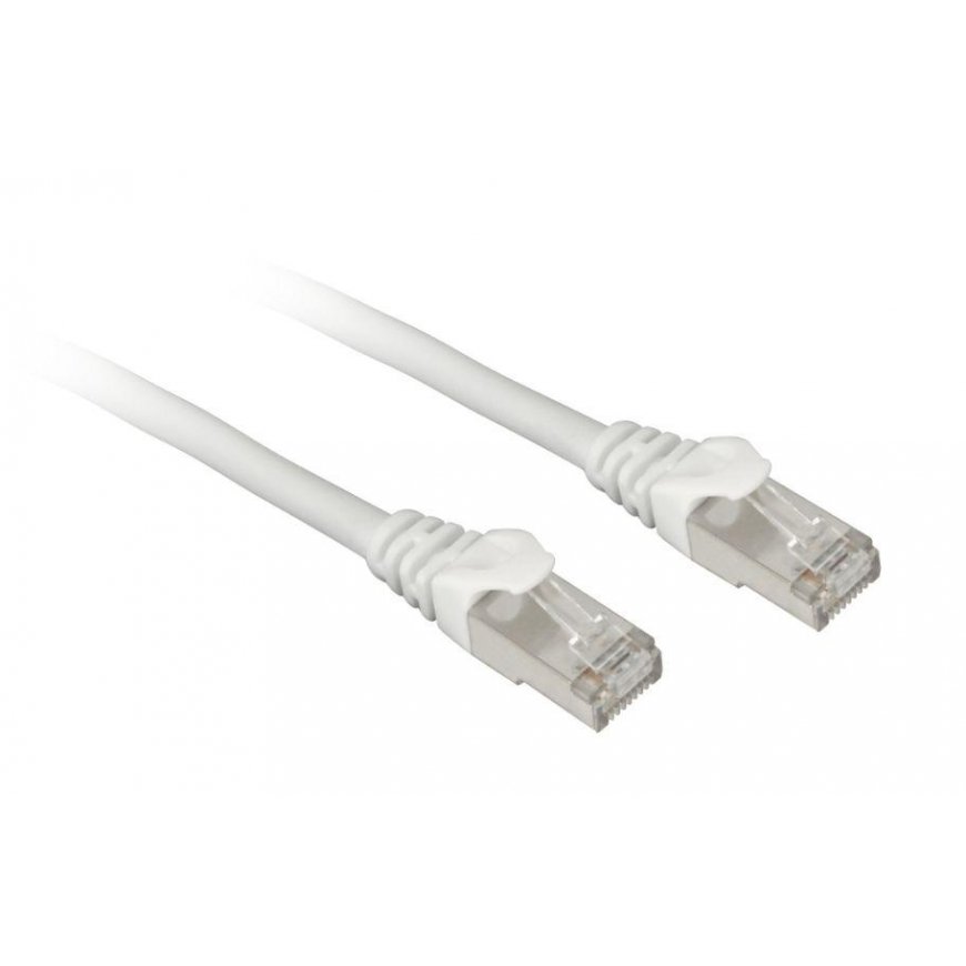 Sharkoon Patchkabel SFTP, RJ-45, mit Cat.7a Rohkabel (baltas, 1 Meter)
