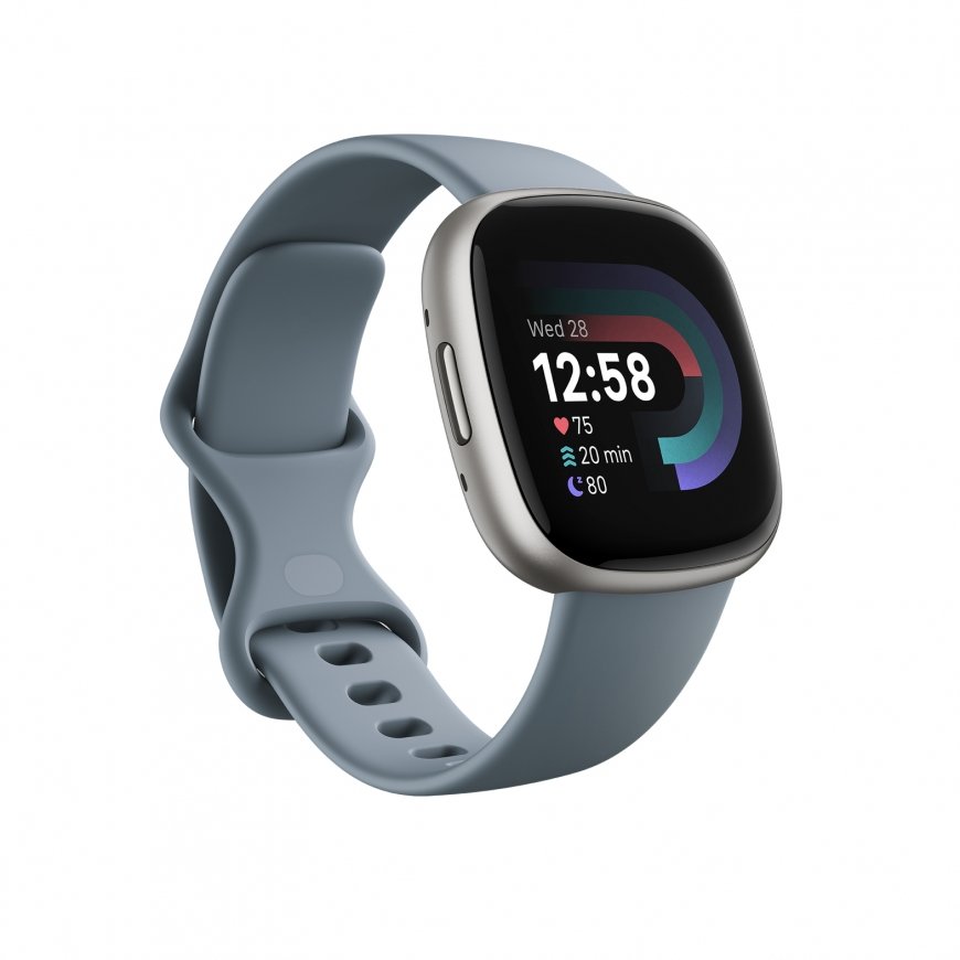 Fitbit Versa 4 Digitāls Skārienjūtīgais ekrāns Platīns GPS