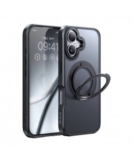 McDodo PC-4931 MagSafe case for iPhone 16 Plus with stand (black)