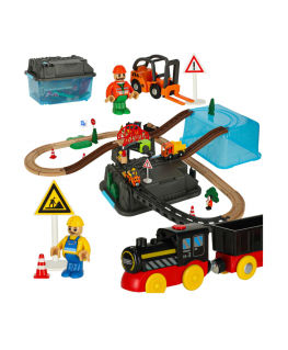 RoGer Train with railway and accessories 55pcs.