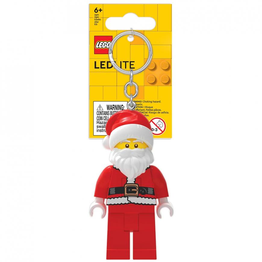 LEGO® Santa Claus keychain with lights