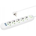 Blow PS-520 5 sockets 3xUSB network extender 2m white 2x1mm Blow PS-520 5 sockets 3xUSB network extender 2m white 2x1mm