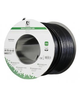 Deltaco TP-49F networking cable Black 100 m Cat6 F/UTP (FTP)