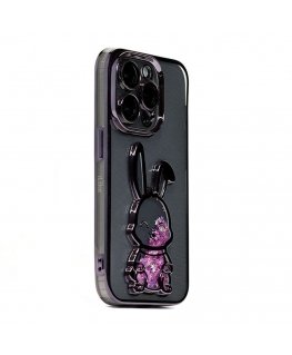 Apple iPhone 14 Pro Max Silicone Case Print Desire Rabbit Purple