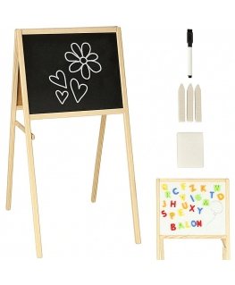 RoGer Double-sided magnetic wooden board + educational accessories