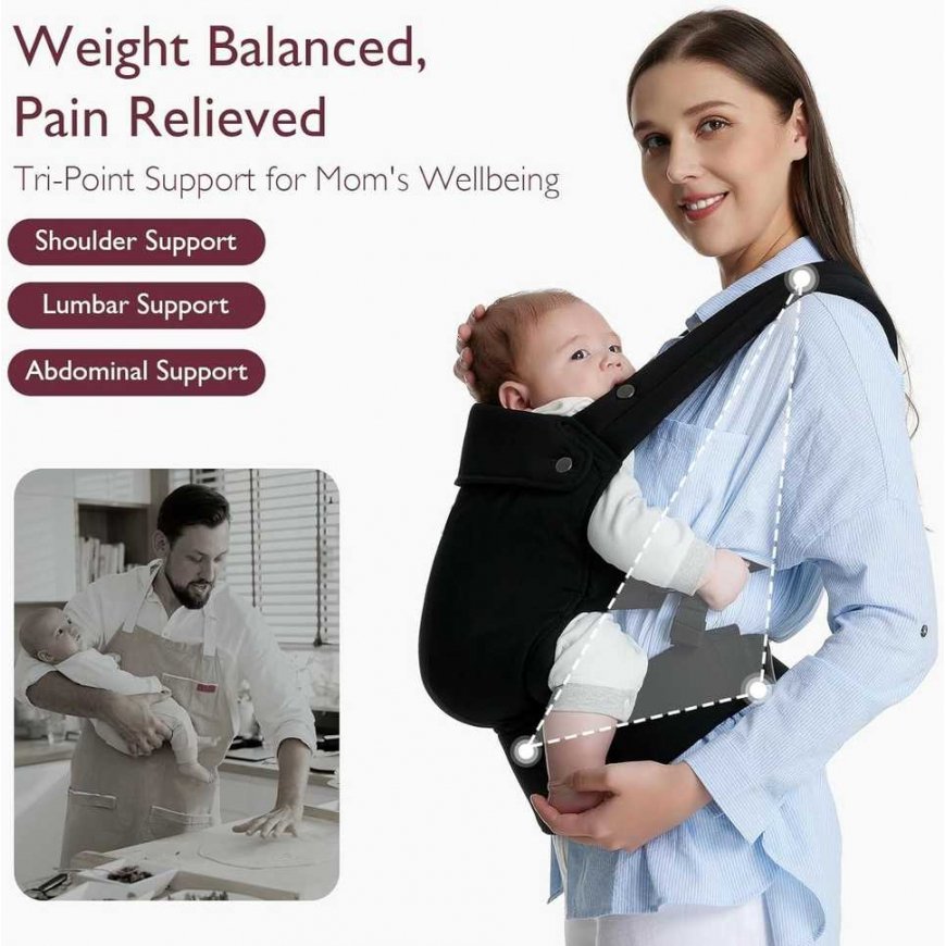 MOMCOZY ERGONOMIC BABY CARRIER, BLACK – 3