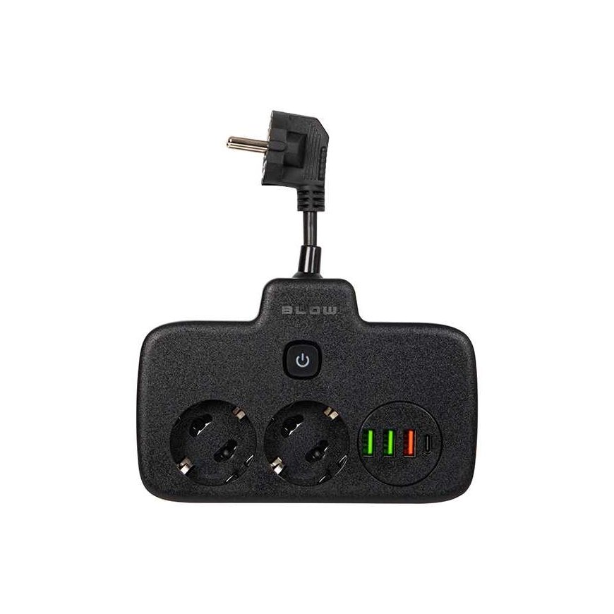 Blow PS-310U splitter 3 slots 3xUSB 0.1m black 2x1mm extension – 2