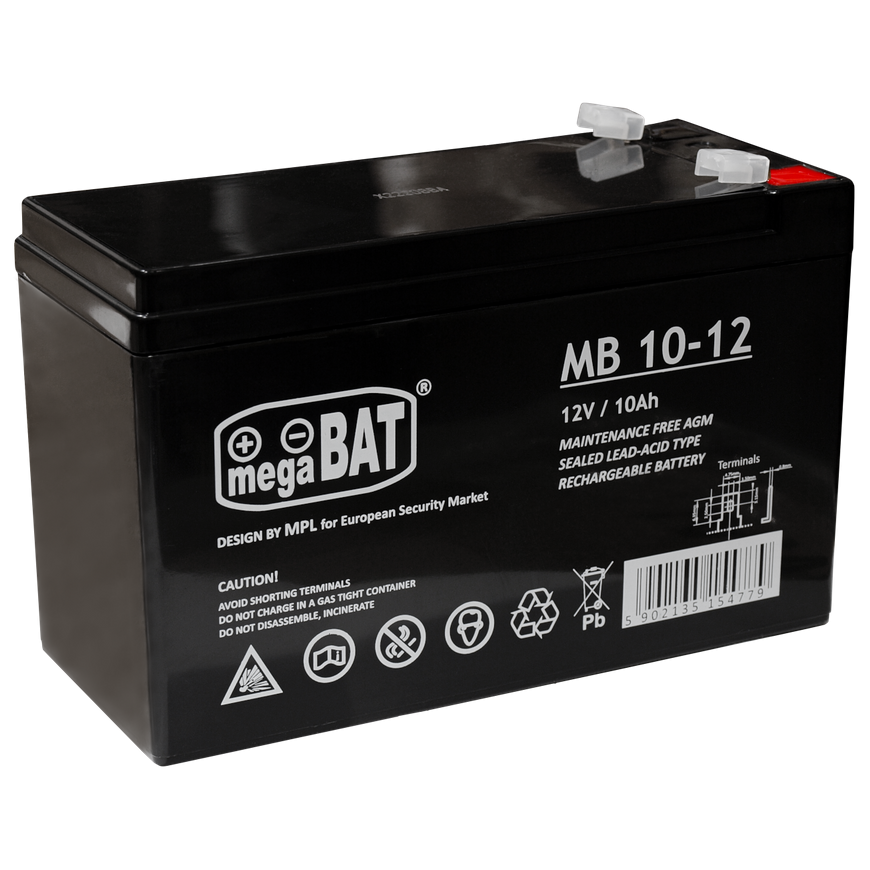 Lean Cars AGM Gel Baterija For A Car for a 12V10Ah Baterija