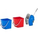 Ulsonix Floor cleaning trolley with drill and flat broom press, two buckets 2 x 20 l Ulsonix Floor cleaning trolley with drill and flat broom press, two buckets 2 x 20 l