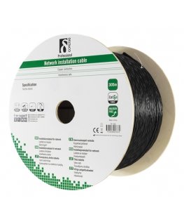 Deltaco TP-49C сетевой кабель Черный 305 m Cat6a U/FTP (STP)