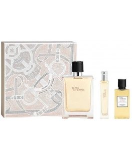 Terre D'Hermes set woda toaletowa spray 100ml + woda toaletowa spray 15ml + shower gel 40ml