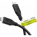 USB-C Cable with Textile Sheath, USB4 , 240 W, 40 Gbit/s, Power Delivery, 1 m, Black, Grey USB-C Cable with Textile Sheath, USB4 , 240 W, 40 Gbit/s, Power Delivery, 1 m, Black, Grey