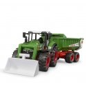 Tractor with front loader and trailer Tractor with front loader and trailer
