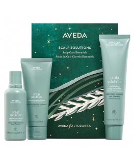 Aveda Scalp Solutions komplektas szampon do włosów 100ml + odżywka do włosów 100ml + kuracja złuszczająca do skóry głowy 150ml