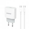Dudao A14EUC PD 20W USB-C Wall Charger with Cable - White Dudao A14EUC PD 20W USB-C Wall Charger with Cable - White