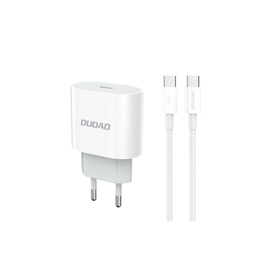 Dudao A14EUC PD 20W USB-C Wall Charger with Cable - White – 2