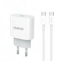 Dudao A14EUC PD 20W USB-C Wall Charger with Cable - White Dudao A14EUC PD 20W USB-C Wall Charger with Cable - White