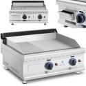 Royal Catering Double gas grill with smooth and ribbed plates