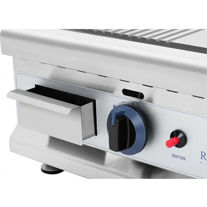 Royal Catering Double gas grill with smooth and ribbed plates – 3