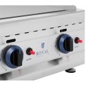 Royal Catering Double gas grill with smooth and ribbed plates