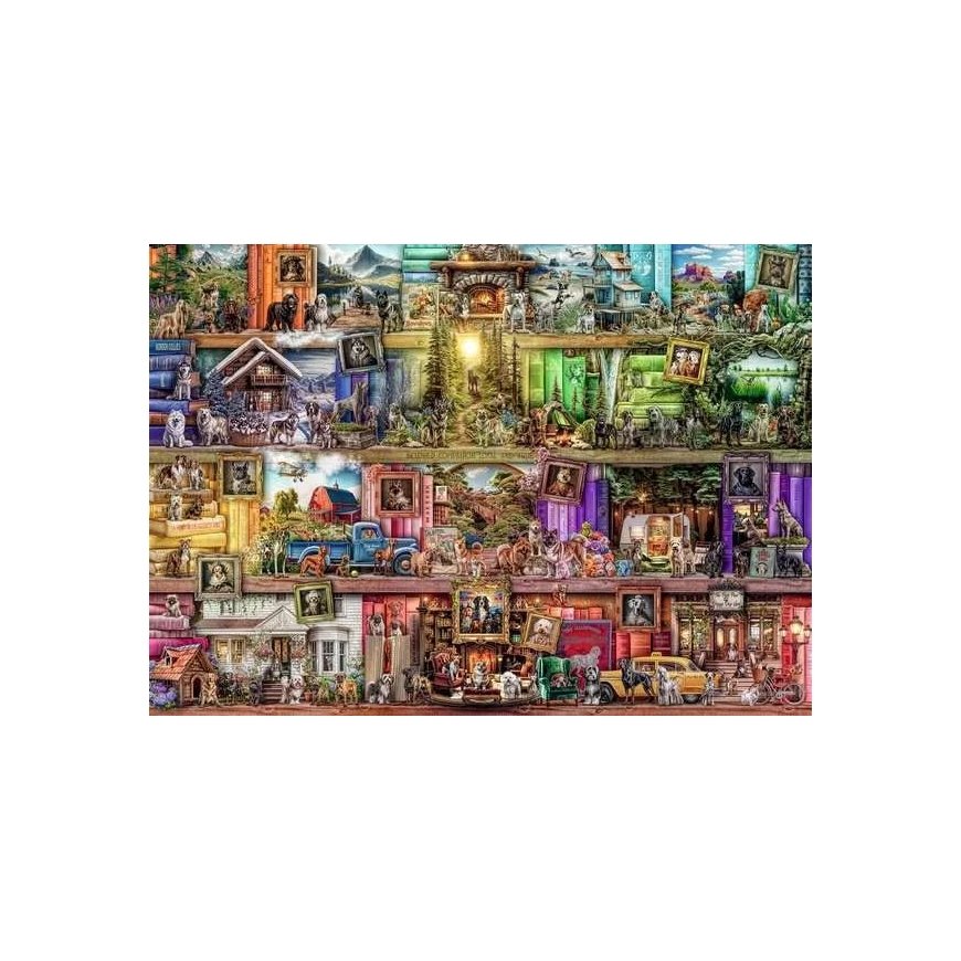 Puzzle 1000 pieces Dogs in the Library – 2
