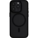 FoneKit MagSafe-yhteensopiva Soft Touch -suojakuori, iPhone 15 Pro, musta/harmaa
