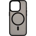 FoneKit MagSafe compatible Soft Touch protective case, iPhone 15 Pro, black/grey FoneKit MagSafe compatible Soft Touch protective case, iPhone 15 Pro, black/grey