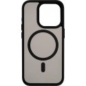 FoneKit MagSafe-yhteensopiva Soft Touch -suojakuori, iPhone 15 Pro, musta/harmaa